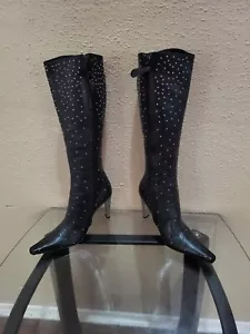 Giuseppe Zanotti Design Women's Black Studded Leather Long Boots. Size 36,Italy. - Picture 1 of 8