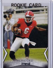 JAVON WIMS 2018 LEAF DRAFT ROOKIE CARD #28! GEORGIA BULLDOGS / CHICAGO BEARS!