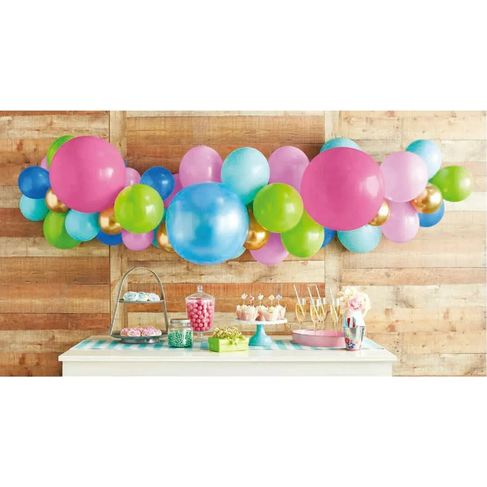 Pioneer Woman Balloon Garland 6ft MultiColor Balloon Party Wedding Decor 45pcs - Image 1 of 1