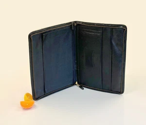 COACH Zip-Around Legal Size Black Leather Executive Writing Folio /Portfolio VTG - Picture 1 of 6