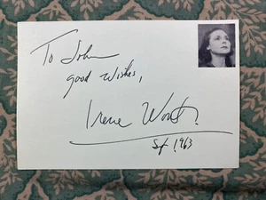 Irene Worth - Todesfalle - Befehle zum Töten - König Lear - handsigniert 1963 - Bild 1 von 2