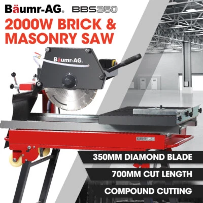 BAUMR-AG 2000W 350mm 14" Brick & Masonry Table Saw Electric Tile Cutting - image 1 of 4