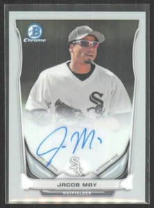 2014 Bowman Chrome Prospect Autographs Jacob May Auto #BCAP-JM - Picture 1 of 2