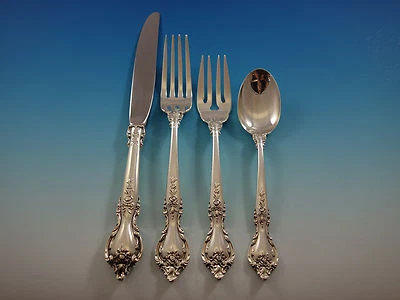 Juego de cubiertos de plata de ley Delacourt by Lunt para 8 servicio 38 piezas Foto 1 de 4