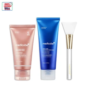 Korean Viral Glass Skin Faical Mask Duo: Collagen Overnight Wrapping Peel off Fa - Picture 1 of 12