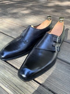 RARE John Lobb Black Chapel Double Monk Strap 9E 8000 Last (Imperfect) DressSho* - Picture 1 of 13
