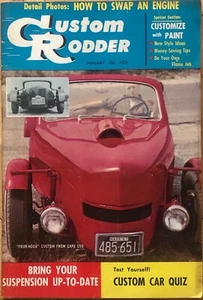 1958 CUSTOM RODDER Mag Jan HOW TO Swap Engines Paint SUSPENSIONS 1931 Ford - Bild 1 von 6