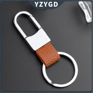 Universal Car Key Leather Keychain, Men's Creative Gift, Keychain Pendant Metal - Foto 1 di 2