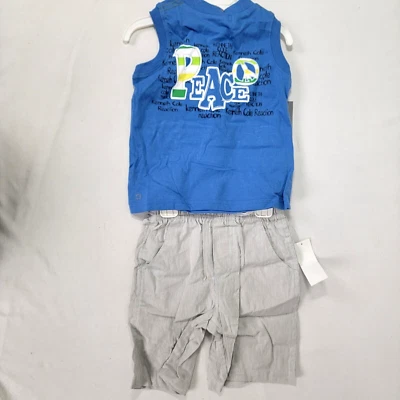Kenneth Cole Reaction Bebé Niño Conjunto Camisa Pantalones Cortos Nuevo PAZ 18 M Meses $38. Foto 1 de 3