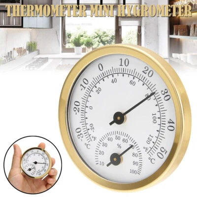 Mini Analog Thermometer Hygrometer Humidity Meter Gauge Room Indoor Temperature - Image 1 of 4