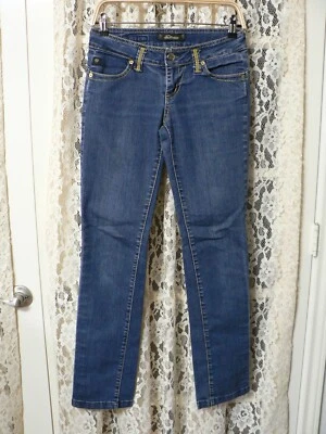 # SERFONTAINE женщин размер 26 (29 x 31) джинсы низкий подъем эластичной усатый прямой EUC - Изображение 1 из 4
