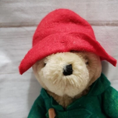 Abrigo de fieltro verde de peluche Eden Paddington Bear vintage 8 pulgadas 1981 Foto 1 de 4