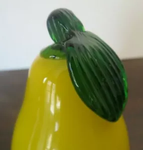Vintage Murano Style Hand Blown Glass Fruit - Pear #5 - Bild 1 von 8