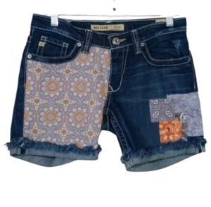 Big Star Maddie Cut Off Shorts Patchwork Women's 27L Cut Off Shorts Flap Pockets - Picture 1 of 9