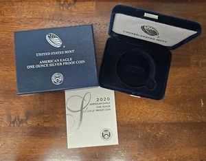 2020-W Proof $1 American Silver Eagle Box & COA | No Coin - Picture 1 of 1