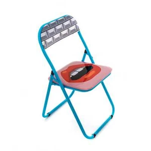 SEDIA BLOW IN METALLO PIEGHEVOLE STUDIO JOB CM. 44 H.47/80 MOUTH NEW SELETTI - Foto 1 di 3