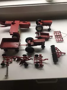 10 Vintage 1/32 Farm Toys International Harvester Red Items ERTL Wagen + Others - Picture 1 of 24
