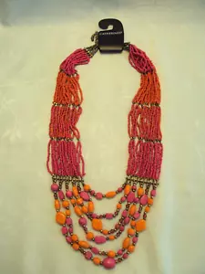 SCHÖNE 20" CATHERINES MEHRSTRANGIGE TRIBAL INSPIRIERTE HALSKETTE #XM - Bild 1 von 4