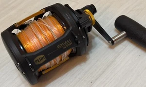 PENN Squall SQL30VSW 2-Speed Lever Drag Reel + 50lb Mono Line 130lb Mono Leader - Picture 1 of 7