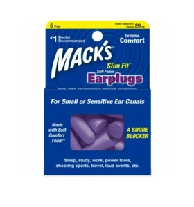 Mack's Safe Sound Soft Foam Earplugs Slim Fit Purple Ear Plugs Kids SML EarCanal - Picture 1 of 4