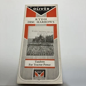 1938 Oliver RTDH Disc Harrows Brochure - Picture 1 of 3