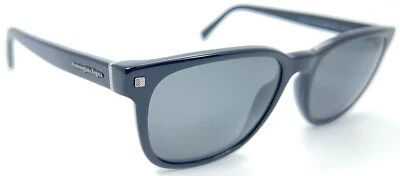 Ermenegildo Zegna EZ 0075 Black Polarized Sunglasses Grey Lenses 56-18-145 Italy - Image 1 of 4