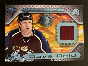 2000-01 Private Stock Titanium Game-Used Gear Patch 77 Dave Reid (lesen) - Bild 1 von 2