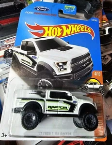 White 17 Ford F-150 Raptor HW Hot Trucks Hot Wheels - Picture 1 of 2