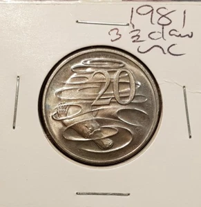 1981 3 1/2 claw Australia 20 cent coin from mint roll - Picture 1 of 2