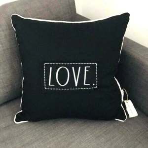 Rae Dunn 20X20 Valentines Farmhouse LOVE Duck Down Feather Bed Toss Throw Pillow - Picture 1 of 4