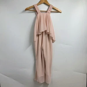 Abel & Lula Girl's Sleeveless Sheer Ruffle Zip Up Jumpsuit SIze 6 - Picture 1 of 15