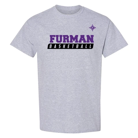 Furman University Paladins Basketball Slant T Shirt - Sport Grey Cover