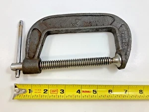 Vintage 4" C-Clamp, Cast Iron, Good Condition - Picture 1 of 2
