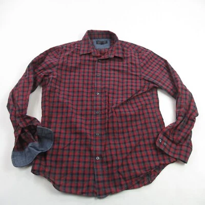 Banana Republic Shirt Mens Large Long Sleeve Lightweight Button Red Plaid Casual - Image 1 of 4