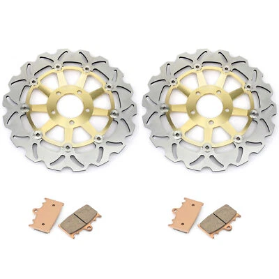 For KAWASAKI Pair Front Brake Rotors Pads ZZR 600 1990-2007 GPZ 900 R 1990-1996 - Изображение 1 из 4