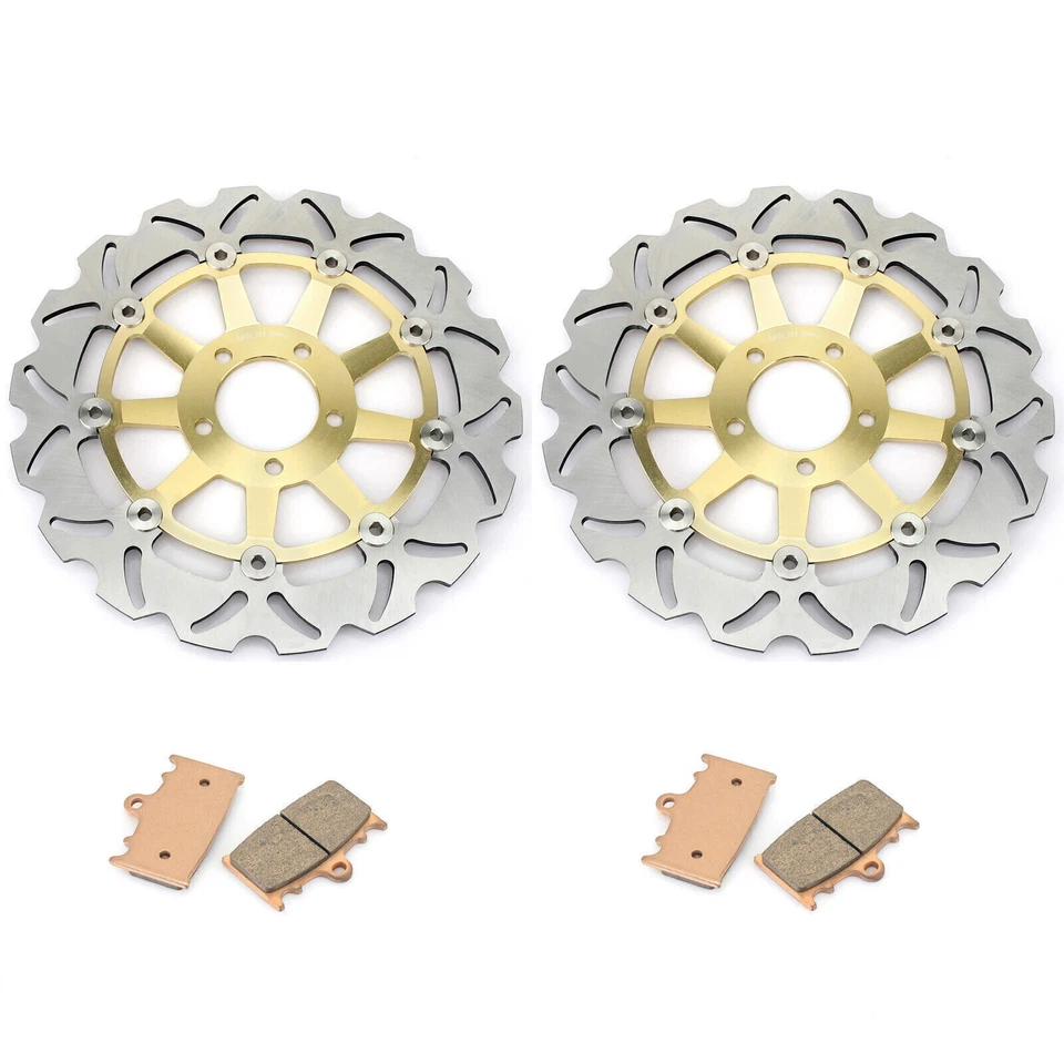 Par de pastillas de rotores de freno delanteros para KAWASAKI ZZR 600 1990-2007 GPZ 900 R 1990-1996 Foto 1 de 4