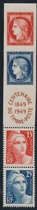 TIMBRE FRANCE 833A** Bande Citex 1949 - Foto 1 di 1