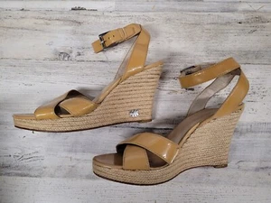 Michael Kors beige Espadrille Damen-Plateau-Sandalen aus Leder Größe 9M - Bild 1 von 9