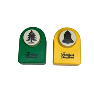 Family Treasures Paper Punch Lot Christmas Tree & Bell Ornament - Picture 1 of 4