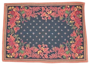 Juego de 10 manteles individuales florales Williams Sonoma Provenza negros 20" x 14" usados en excelente estado - Imagen 1 de 5