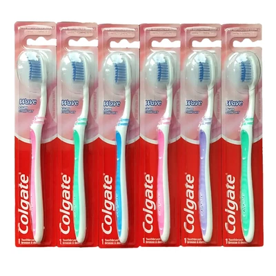 SALE! 6-PACK! Colgate Wave Gum Comfort Toothbrush, Compact Head, Ultra Soft - Image 1 of 2