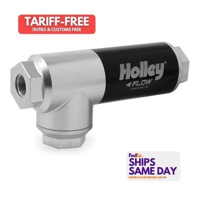 Holley 12-876, One Black Aluminum Efi Filter Regulator 8An Ports 175Gph Performa - Image 1 of 4