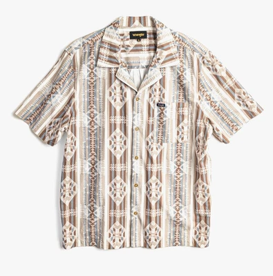 Wrangler Aztec Short Sleeve Shirt XL Geometric Western Textured Cotton NWOT - Image 1 of 4