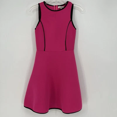 Vestido rosa Monteau Los Angeles para niñas M con acento negro sin mangas cremallera trasera Foto 1 de 4