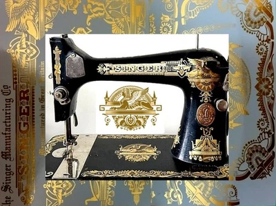 HANDMADE Restoration decals for Singer 27 or 127 Sphinx sewing machine