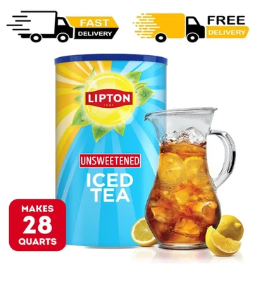 Lipton Unsweetened Black Tea Iced Tea Mix, 28 Quarts (Pack of 1)