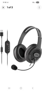 Auriculares USB con Micrófono para PC Laptop,108U Auriculares con Cable para Computadora con... - Imagen 1 de 7