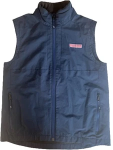 Vineyard Vines Size L /16 Performance Vest Navy Blue Lined, Pockets & Logos NWOT - Picture 1 of 14