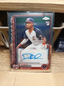 2025 Topps Chrome Darren Baker RC Auto Rookie Nationals #RA-DB - Picture 1 of 2