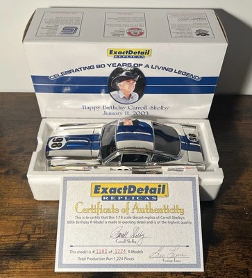 LANE EXACT DETAIL 1965 FORD MUSTANG SHELBY GT350R 80th BIRTHDAY EDITION 1:18 - Photo 1/4